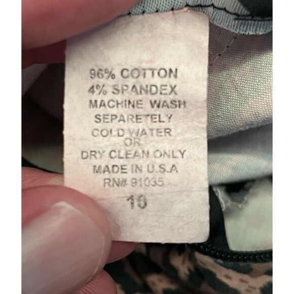 Marianne Skirt Womens 10 Leopard Print Animal Pencil Stretch Made in USA - Picture 5 of 5